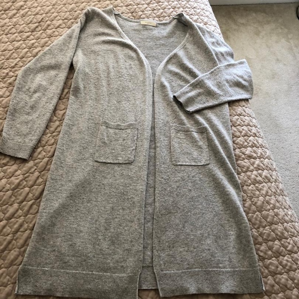 Long grey cardigan